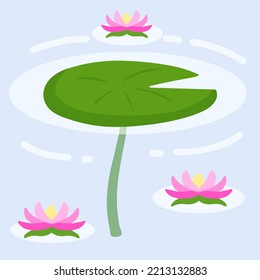 Water Lily Pond River Plant Green Stock Vector (Royalty Free ...