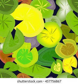 water lily seamless pattern