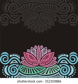 Water lily vector illustration