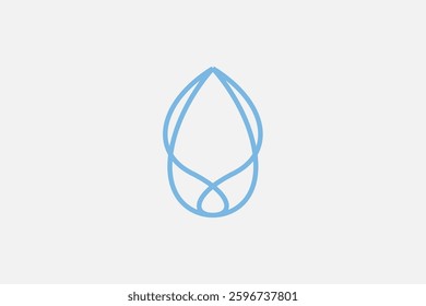 water line art minimalist logo
