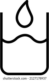 water line icon, editable stroke and color.