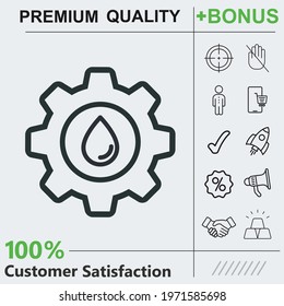 Water line icon graphic elements for your work