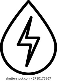 Vector de ilustración de icono de línea de agua