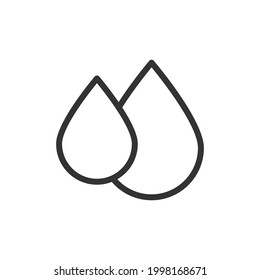 Water line icon in trendy style. Stroke vector pictogram isolated on a white background. Water premium outline icons.
