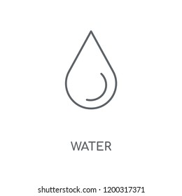 Water linear icon. Water concept stroke symbol design. Thin graphic elements vector illustration, outline pattern on a white background, eps 10.