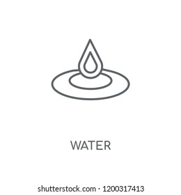 Water linear icon. Water concept stroke symbol design. Thin graphic elements vector illustration, outline pattern on a white background, eps 10.