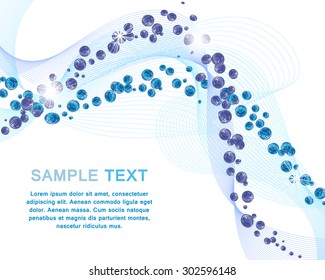 Water lines concept design with bubbles and copy-space.