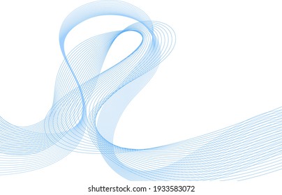 Water Lines Concept Design With Text Space. Elegant Cute Design Without Color  Background. Vector Illustration.