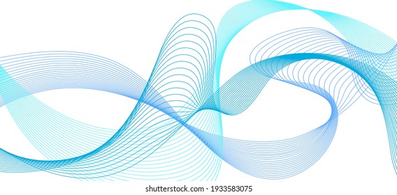 Diseño De Concepto De Líneas De Agua Con Espacio De Texto. Elegante Diseño Cuto Sin Fondo De Color. Ilustración vectorial.