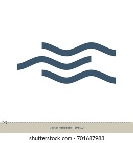 Water Lines Icon Vector Logo Template Illustration Design. Vector EPS 10.