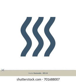 Water Lines Icon Vector Logo Template Illustration Design. Vector EPS 10.