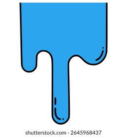 Fuente de goteo líquido de agua Naturaleza Ilustración vectorial de color plano Diseño de Plantilla