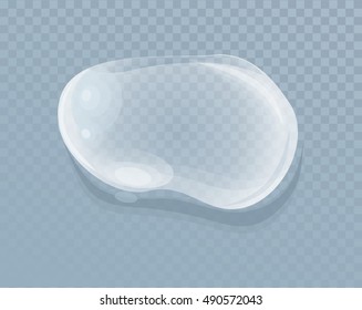 Water liquid drop isolated on transparent background. Water splash, droplets. Nature eco sign symbol. Wet and environment, clean droplet, bubble aqua, natural fresh illustration. Vector long drop