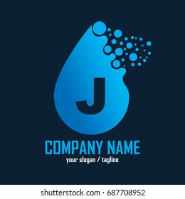Water liquid drop logo