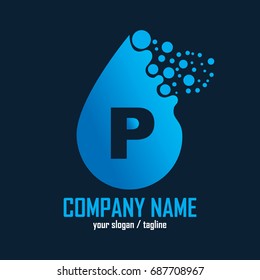 Water liquid drop logo