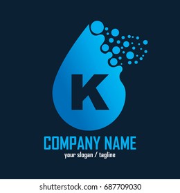 Water liquid drop logo
