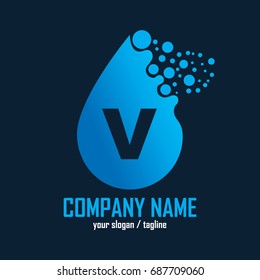 Water liquid drop logo