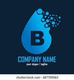 Water liquid drop logo