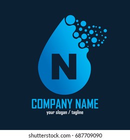 Water liquid drop logo