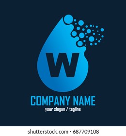 Water liquid drop logo