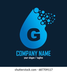 Water liquid drop logo