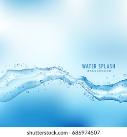 water liquid splash wave on blue background