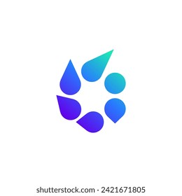 Water Liquid Transformation Evolution Logo Design Vector