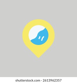 water location icon in design 