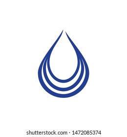 Water logo abstract with three shape unique vetor for water drink supplier or accessories