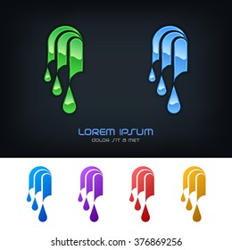 Water Logo Business Design, Vector