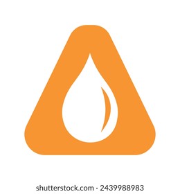 Water Logo combine with letter A vector template