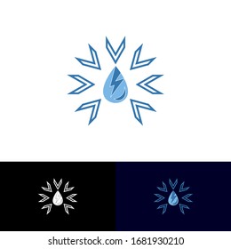 Water logo, creative design vector 