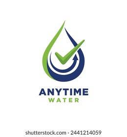 Water logo design, anytime water logo