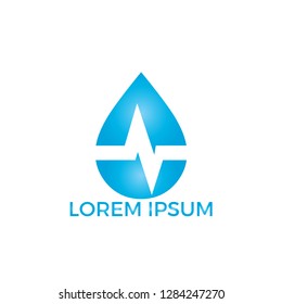 Water logo design. Aqua logo. Environment logo. Water energy and alternative energy logo.