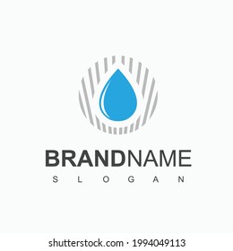 Water Logo Design With Circle Background