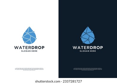 Water logo design. Water drop logo design.
