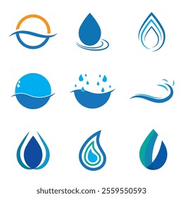 Water Logo Design Graphic Illustration