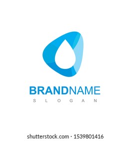 Water Logo Design Isolated On White Background