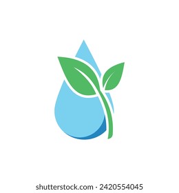 Water logo design with modern concept