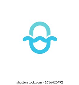 water logo design modern template
