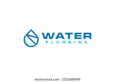 Water logo design N initial letter modern icon symbol