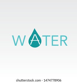 water logo design on the white background