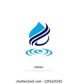 water logo design template. creative sign. Universal vector icon. - Vector