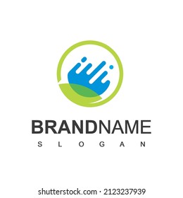Water Logo Design Template, Nature And Ecology Icon