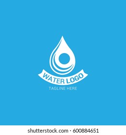 Water Logo Design Template. Vector Illustration