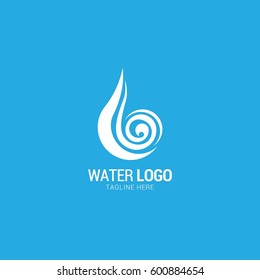 Water Logo Design Template. Vector Illustration