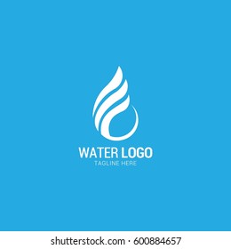 Water Logo Design Template. Vector Illustration