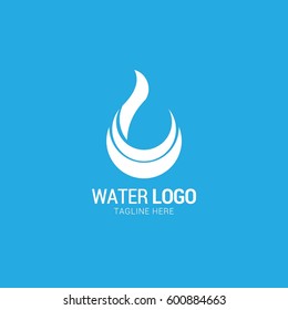 Water Logo Design Template. Vector Illustration