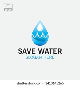 water logo design vector icon illustration icon element isolated - Vector