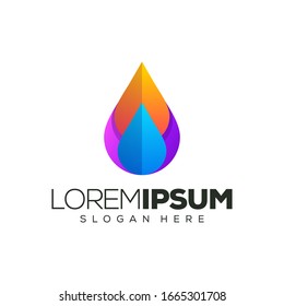 ilustración vectorial del diseño del logotipo del agua